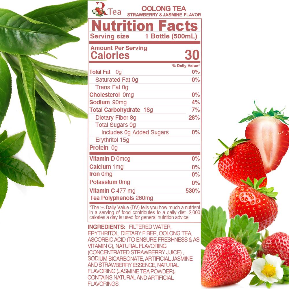 strawberry jasmine oolong tea nutrition facts